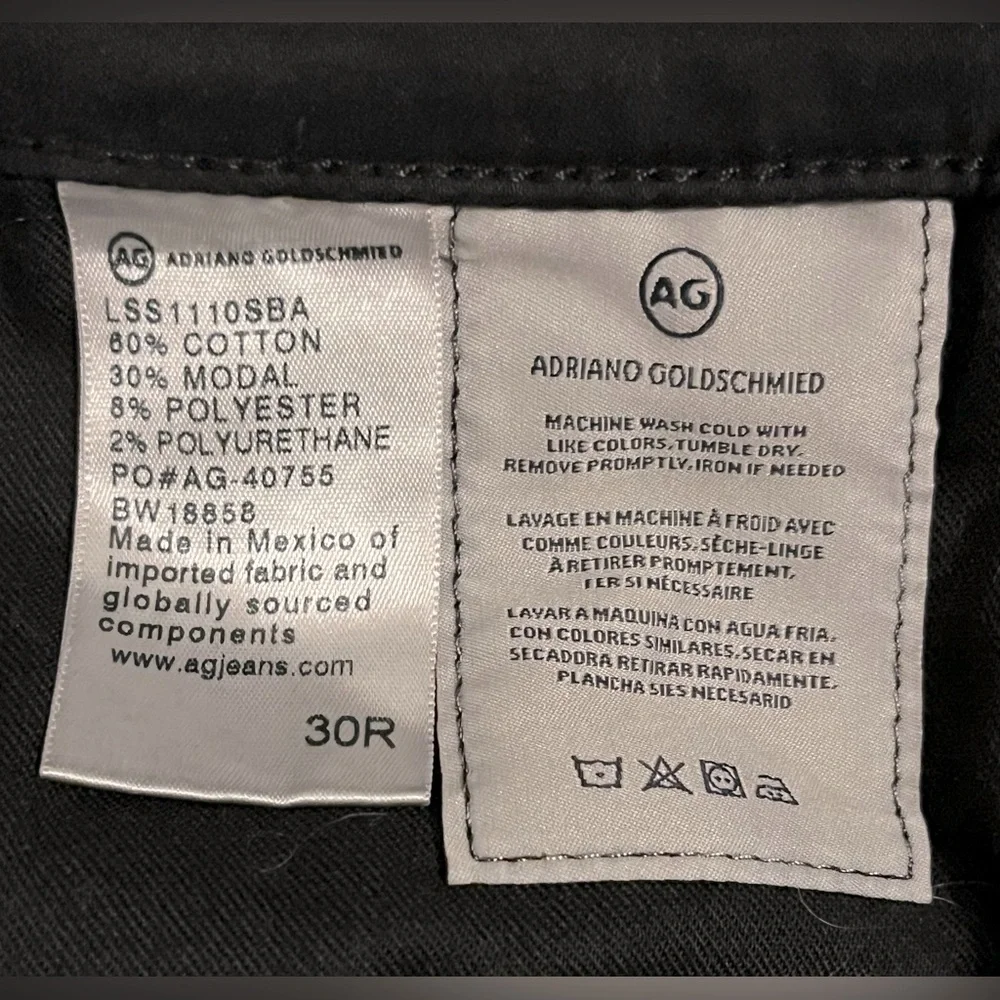 NWT AG Adriano Goldschmied The Stilt Cigarette Leg Jeans Size 30 - Picture 10 of 10